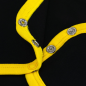 Preview: Borussia Dortmund BVB Baby Body Emblem Schwarz GOTS