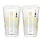Preview: Borussia Dortmund BVB Wasserglas Skyline 2er Set 200 ml