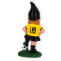 Preview: Borussia Dortmund BVB Gartenzwergin mit Fußball 27 cm Polyresin