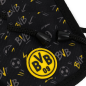 Preview: Borussia Dortmund BVB Kinder-Umhängegeldbeutel AOP Schwarz 12,5 cm
