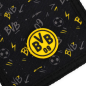 Preview: Borussia Dortmund BVB Kinder-Geldbeutel AOP Schwarz 12,5 x 10 cm