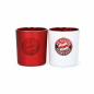 Preview: FC Bayern München Windlicht 2er-Set Rot/Weiß aus Glas