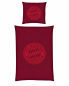 Preview: FC Bayern München Bettwäsche Satin Bordeaux 135x200 cm
