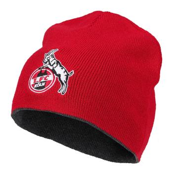 Preview: 1. FC Köln Wendebeanie "Stadtwappen" Rot 100 % Polyacryl