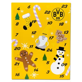 Borussia Dortmund BVB Socken-Adventskalender Gr. 39-44 – 12 Paar