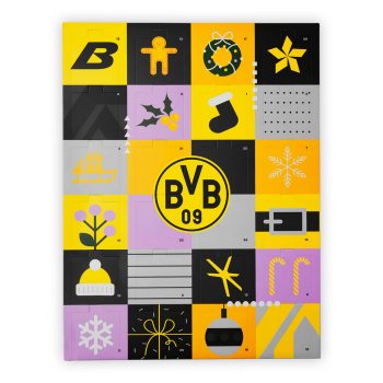 Borussia Dortmund BVB Sockenkalender 2025 Gr. 39-44 – 12 Paar