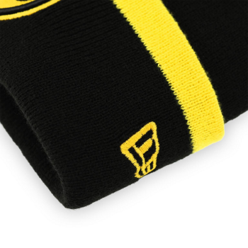 Preview: Borussia Dortmund BVB New Era Beanie Schwarz mit gelbem Streifen