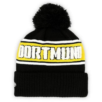 Preview: Borussia Dortmund BVB New Era Bommelmütze Dortmund Schwarz-Gelb