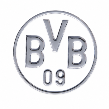Borussia Dortmund BVB Autoaufkleber 3D Silber Ø 8 cm