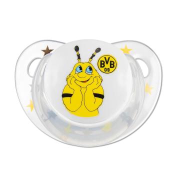 Preview: Borussia Dortmund BVB NUK Schnuller 2er-Set 6–18 Monate mit EMMA