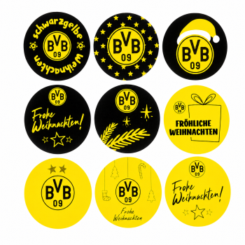 Preview: Borussia Dortmund BVB Geschenkanhängerset mit Stickern
