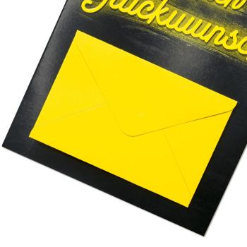 Preview: Borussia Dortmund BVB Geldscheinkarte Glückwunsch schwarz-gelb