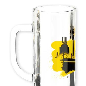 Preview: Borussia Dortmund BVB Bierglas Bierkrug Skyline 500 ml