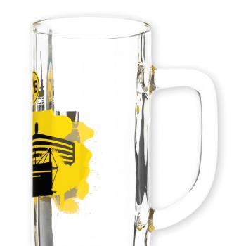 Preview: Borussia Dortmund BVB Bierglas Bierkrug Skyline 500 ml