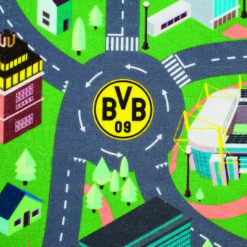 Preview: Borussia Dortmund BVB Spielteppich 100 x 120 cm