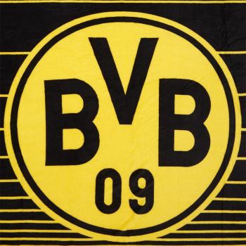 Preview: Borussia Dortmund BVB Fleecedecke Streifen 150 x 200 cm