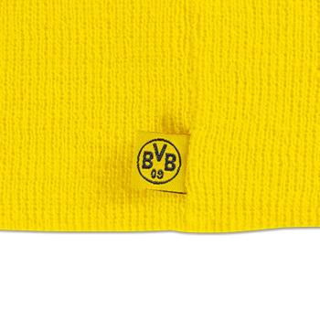 Preview: Borussia Dortmund BVB Beanie Gelb mit Box-Logo 100 % Polyacryl