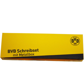 Preview: Borussia Dortmund BVB Schreibset in Metallbox mit 2 Bleistiften