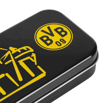 Preview: Borussia Dortmund BVB Schreibset in Metallbox mit 2 Bleistiften