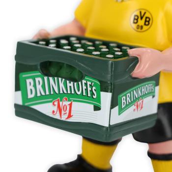 Borussia Dortmund BVB Gartenzwerg mit Bierkasten 26 cm