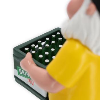 Preview: Borussia Dortmund BVB Gartenzwerg mit Bierkasten 26 cm