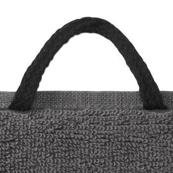 Preview: Borussia Dortmund BVB Handtuch grau/schwarz 50 x 100 cm