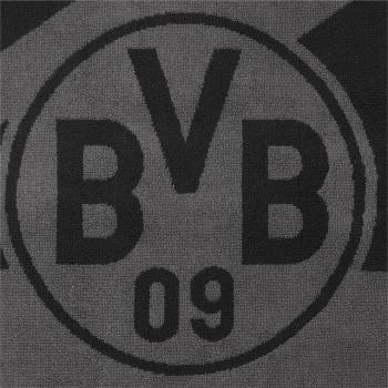 Preview: Borussia Dortmund BVB Handtuch grau/schwarz 50 x 100 cm