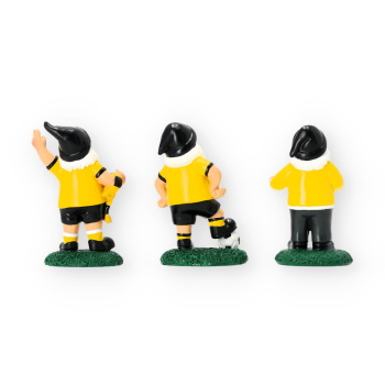 Preview: Borussia Dortmund BVB Gartenzwerg 3er-Set Polyresin Schwarz-Gelb