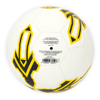 Preview: Borussia Dortmund BVB Fußball Arrow Größe 5 Weiß-Gelb mit Logo