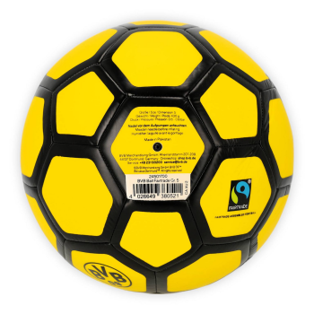 Preview: Borussia Dortmund BVB Fußball Fairtrade Größe 5 Schwarz-Gelb