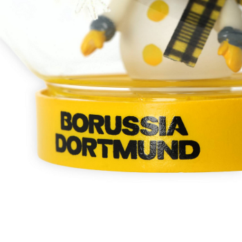 Preview: Borussia Dortmund BVB Christbaumkugel Schneemann mit LED