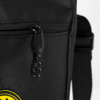 Preview: Borussia Dortmund BVB Festival II Schultertasche Retro Schwarz mit Logo