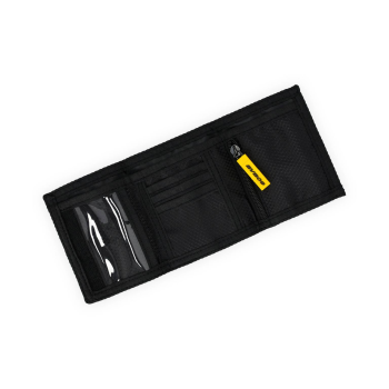 Preview: Borussia Dortmund BVB Kinder-Geldbeutel AOP Schwarz 12,5 x 10 cm