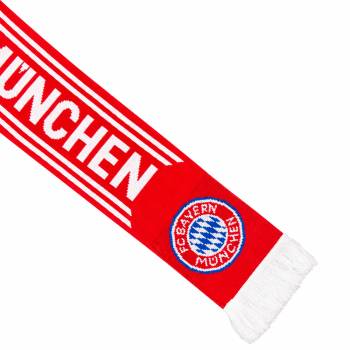 Preview: FC Bayern München Schal Home Rot/Weiß 130x17 cm