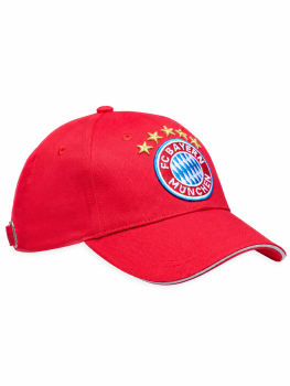 Preview: FC Bayern München Baseballcap Logo Rot