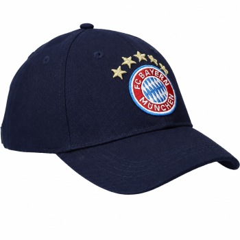 Preview: FC Bayern München Baseballcap Logo / NY Blau verstellbar