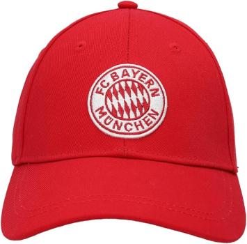 Preview: FC Bayern München Baseballcap Logo Classic Rot verstellbar