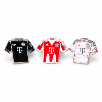 FC Bayern München Pin Trikots 3er-Set Mehrfarbig