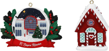 FC Bayern München Christbaumanhänger 2er-Set Polyresin