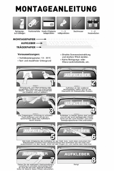 Preview: FC Bayern München Heckscheibenaufkleber Mia san mia Rot 34x10,5 cm