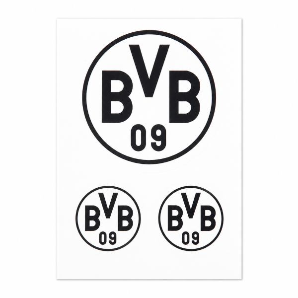 Borussia Dortmund BVB Autoaufkleber Schwarz 3er-Set