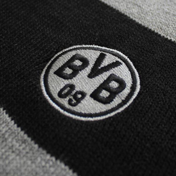 Borussia Dortmund BVB Blockstreifenschal schwarz-grau