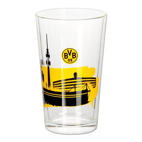 Borussia Dortmund BVB Wasserglas Skyline 2er Set 200 ml