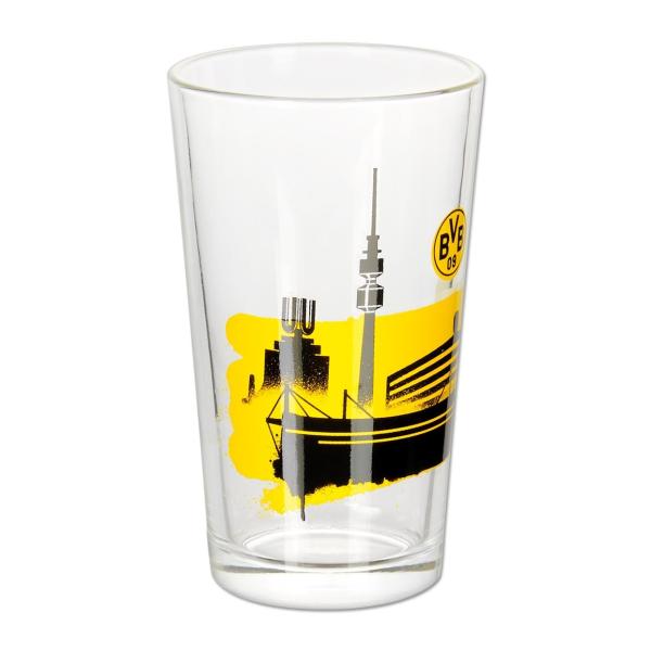 Borussia Dortmund BVB Wasserglas Skyline 2er Set 200 ml