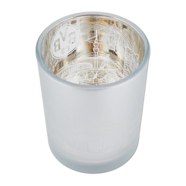 Borussia Dortmund BVB Windlicht Skyline aus Glas
