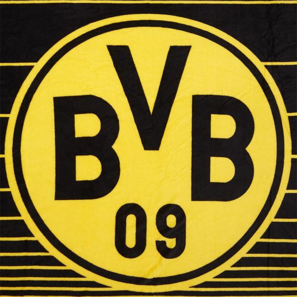 Borussia Dortmund BVB Fleecedecke Streifen 150 x 200 cm