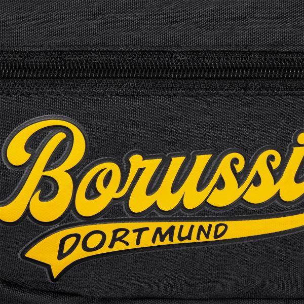 Borussia Dortmund BVB Explorer Bauchtasche Schwarz mit 2 Reißverschlussfächern