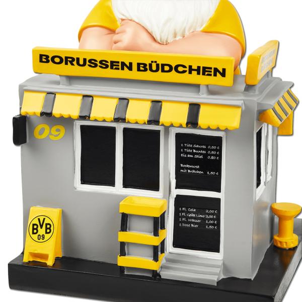 Borussia Dortmund BVB Gartenzwerg Kiosk Borussen Büdchen 22,5 cm