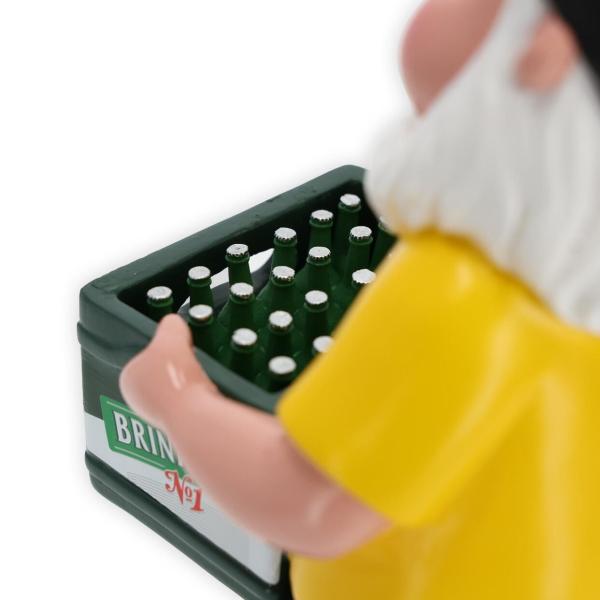 Borussia Dortmund BVB Gartenzwerg mit Bierkasten 26 cm