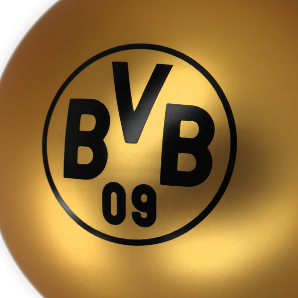 Borussia Dortmund BVB Weihnachtsbaumkugel Gold Glas 8 cm mit Logo